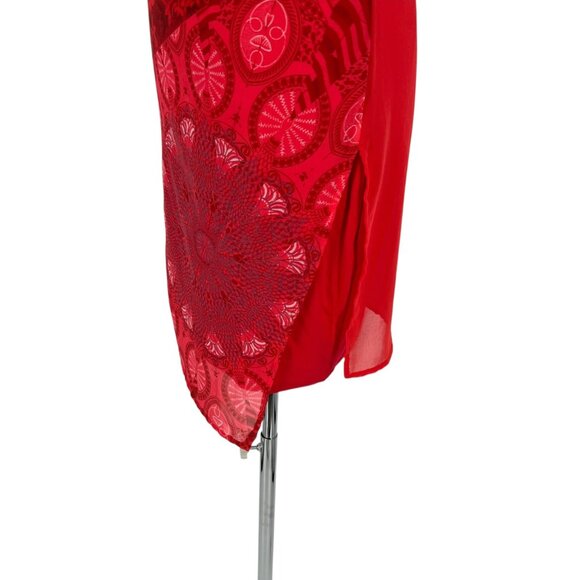 Desigual Mandala Red Cap Sleeve Printed Dress Size 36 Size XS - Picture 6 of 15